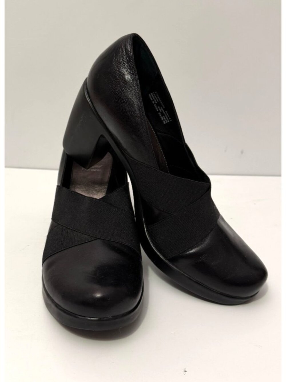 Dansko Mary Jane Clogs Black Leather Platform Heels US 11